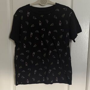 Uniqlo x Disney Monsters Inc. Black Graphic Crop Top